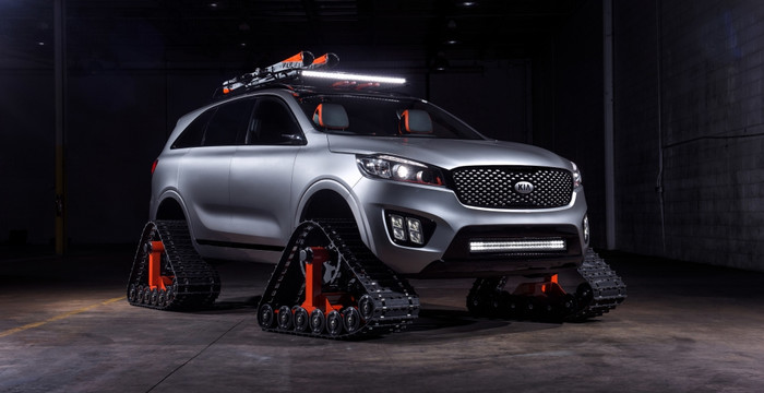 KIA Sorento Prime на гусеничном ходу